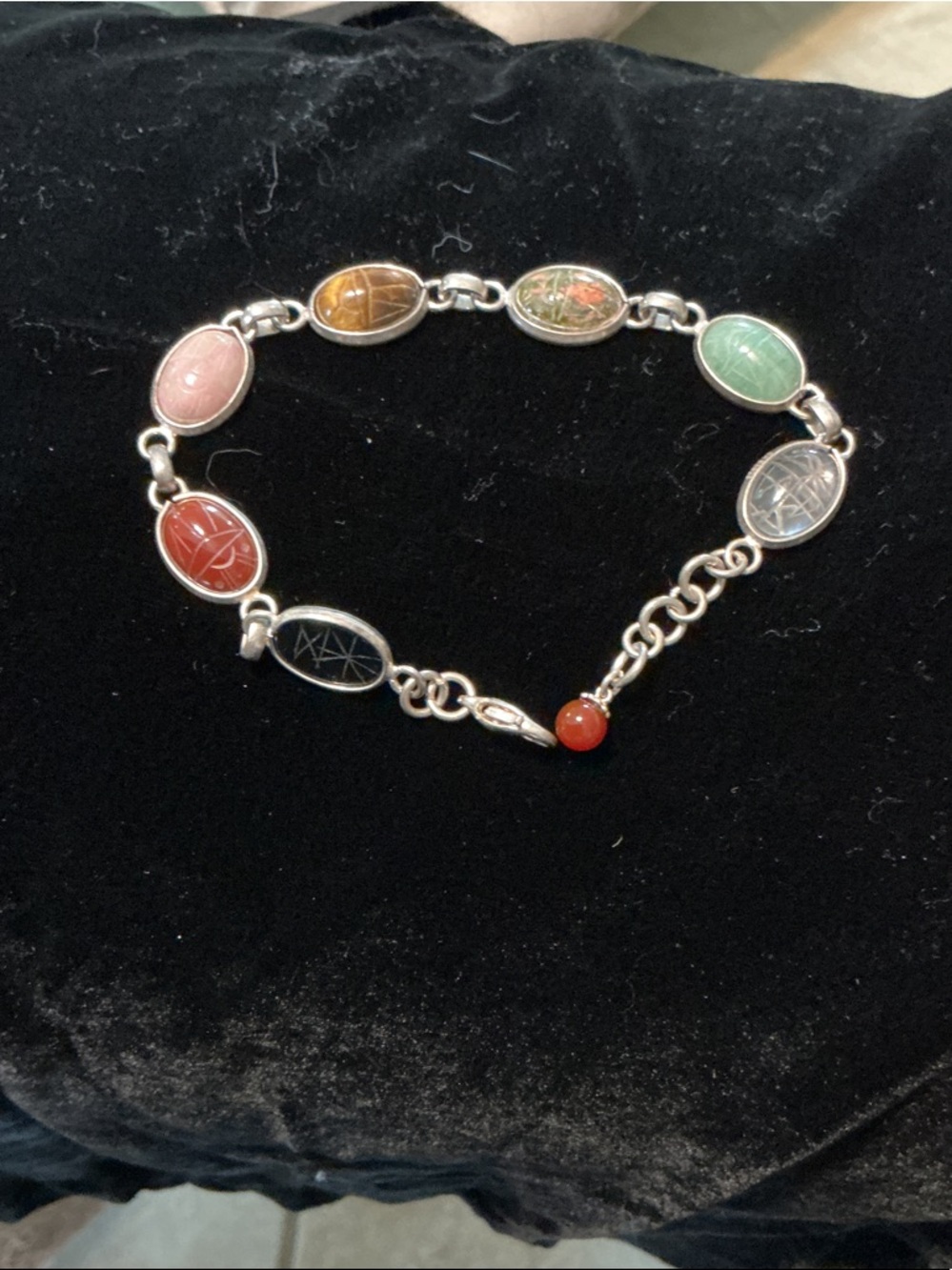 Multicolor Gemstone Link Bracelet - Women Jewelry